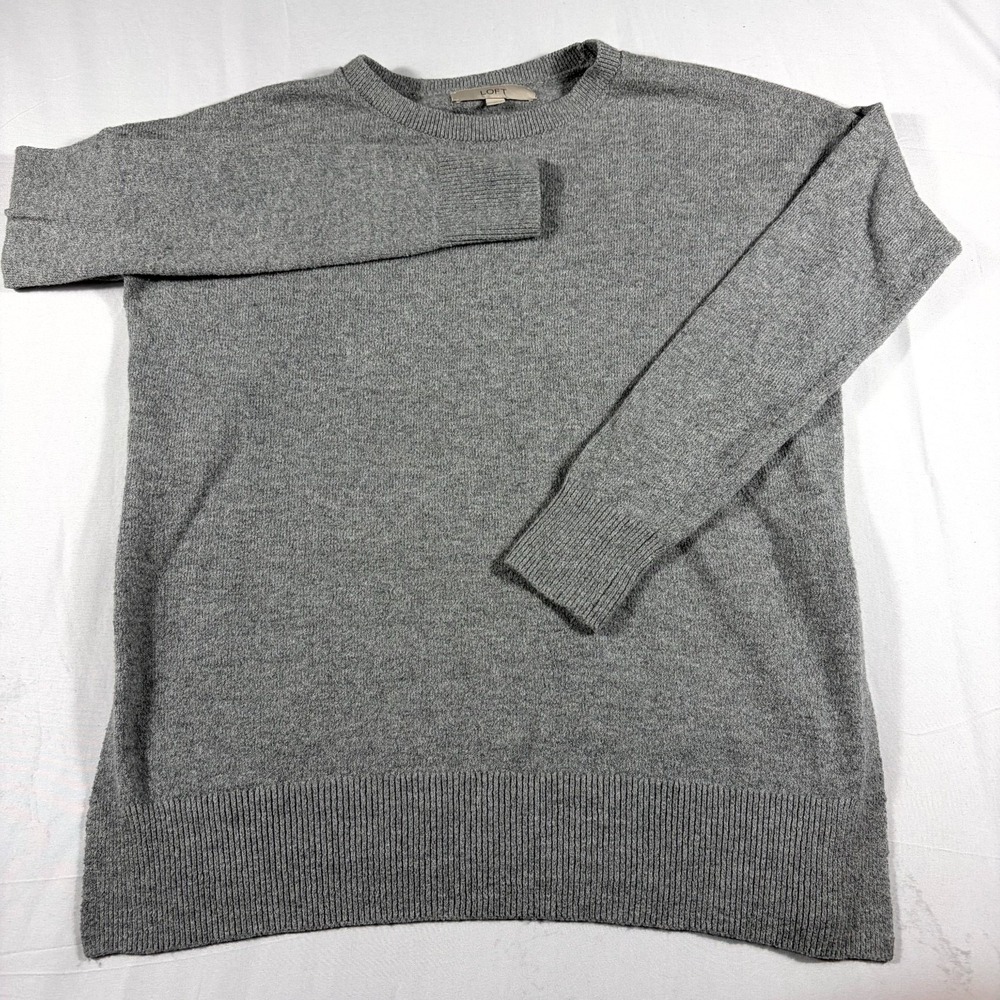 Ann Taylor Loft Sweater Mens Medium Gray Knit Crew Neck Winter Outdoor Gorpcore